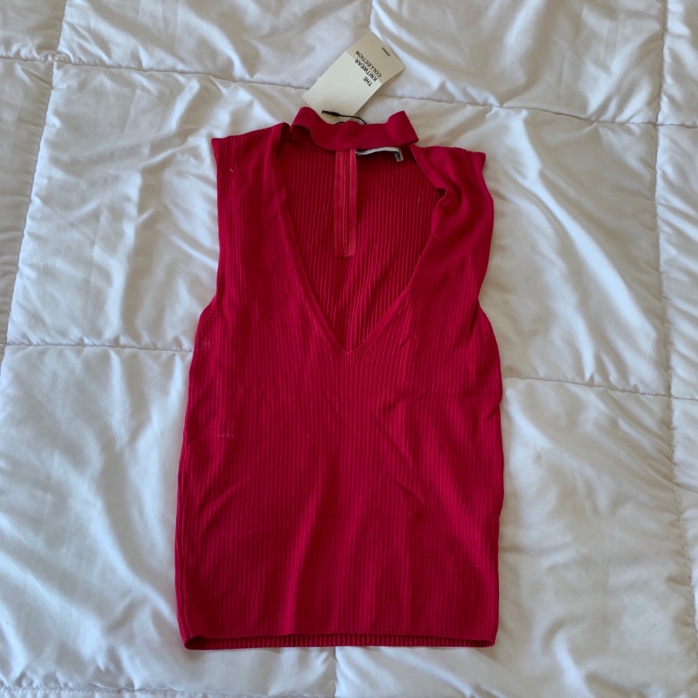 red zara tank top